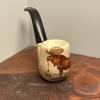 Lepeltier USA Bent Ceramic Pipe - Moose Artwork