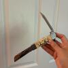 National Blade Sailor's Pocket Knife - Marlinspike, Scrimshaw-Style Handle - 3