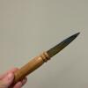 Scottish Sgian Dubh, Canarywood Handle with Sheath and Display Stand - 2