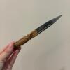 Scottish Sgian Dubh, Lebrawood Handle with Sheath and Display Stand - 2