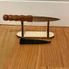 Scottish Sgian Dubh, Redheart Handle with Sheath and Display Stand