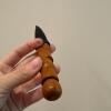Scottish Sgian Dubh, Redheart Handle with Sheath and Display Stand - 7