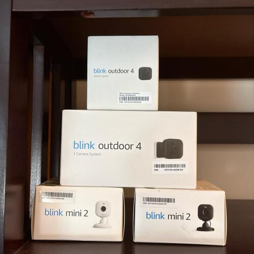 Blink Outdoor 4 and Mini 2 Security Camera Lot - 4 Cameras Total