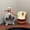 European Souvenir Ceramic Lot - Budapest Flask and Norway Chair Toothpick Holder