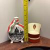 European Souvenir Ceramic Lot - Budapest Flask and Norway Chair Toothpick Holder - 8