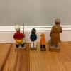 Hand-Carved Norwegian Folk Art Figurine Four Piece Lot - 3