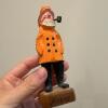 Hand-Carved Norwegian Folk Art Figurine Four Piece Lot - 8