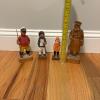 Hand-Carved Norwegian Folk Art Figurine Four Piece Lot - 12