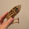 Collection of Five Small Decorative Wooden Rowboats and Canoes - 4