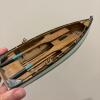 Collection of Five Small Decorative Wooden Rowboats and Canoes - 9