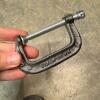 Lot of Nine Heavy-Duty C-Clamps - Three Assorted Sizes - Mostly Craftsman - 8