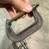 Lot of Nine Heavy-Duty C-Clamps - Three Assorted Sizes - Mostly Craftsman - 10