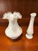 Milk Glass Vases Pair