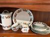 Handpainted Norwegian Rosemaling Porcelain Coffee Set & Plates - 12