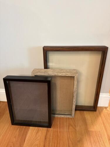 Set of 3 Shadow Box Display Frames