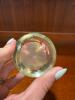 Glass Paperweight with Red, Yellow, and White Floral Design - 3