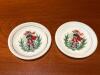 Pair of Tiny Porcelain Saucers with Scottish Bagpiper