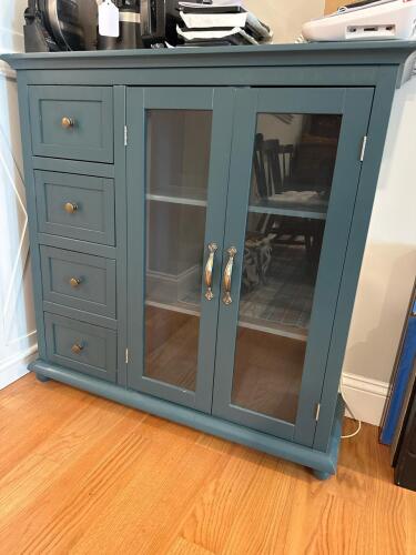 Slate Blue Display Cabinet