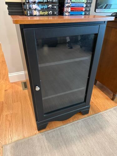 Black Audio/Video Console Cabinet