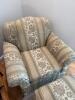Traditional Upholstered Armchair & Ottoman Set - 3