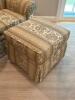 Traditional Upholstered Armchair & Ottoman Set - 4