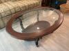 Elegant Oval Glass Top Coffee Table