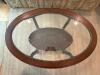 Elegant Oval Glass Top Coffee Table - 3