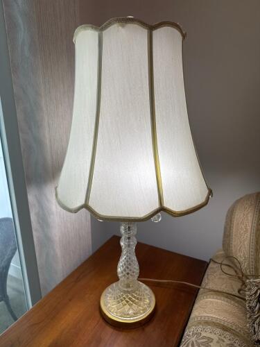 Vintage Cut Glass Table Lamp