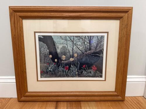 25" x 21" Framed Limited Edition Print "One Dozen Tulips" by Thelma Winter