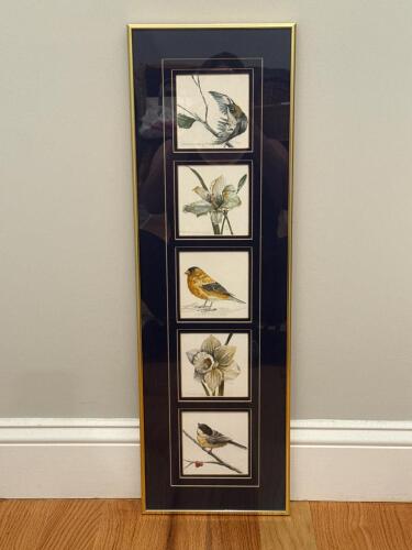 9" x 29" Framed Michele Colley-Coop Signed Limited Edition Bird and Botanical Prints