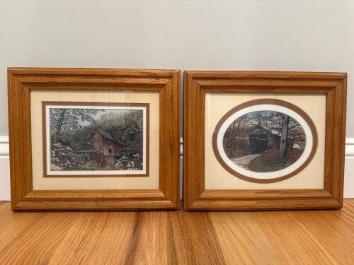 13" x 11" Thelma Winter Signed Limited Edition Prints: "Blossom Time at Glade Creek" & "Codding Hollow Bridge"