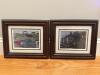 13" x 11" Framed Thelma Winter Art Prints Pair: "Fishing Village Nova Scotia" & "Lobster Buoys Maine"