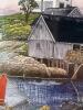 13" x 11" Framed Thelma Winter Art Prints Pair: "Fishing Village Nova Scotia" & "Lobster Buoys Maine" - 2