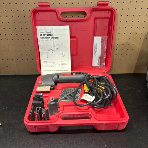 Craftsman Contour Sander with Attachments and Case