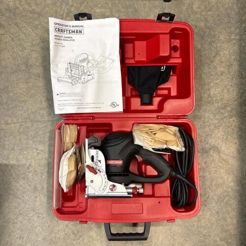 Craftsman 6.0 Amp Biscuit Joiner with Case, Dust Bag, Biscuits