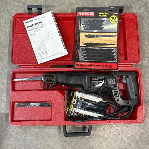 Craftsman 6.0A Reciprocating Two-Speed Saw with Case and Blades