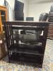 Mission Style 3-Shelf Dark Wood Bookcase - 2