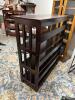 Mission Style 3-Shelf Dark Wood Bookcase - 4
