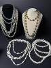 Vendome Signed Aurora Borealis Crystal, Faux Pearl & Bead Multi-Strand Lot