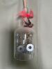 Set of 2 Glass Wind Chimes with Bird and Hummingbird Designs - 3