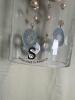 Set of 2 Glass Wind Chimes with Bird and Hummingbird Designs - 4