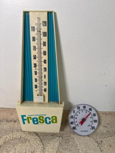 AcuRite 5" Analog Dial Thermometer & Vintage Fresca Wall Thermometer