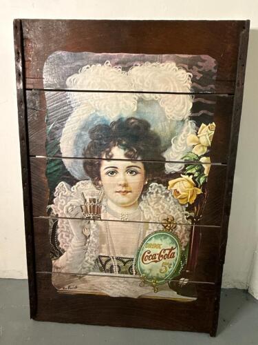 2'x3' Vintage Coca-Cola Advertising Featuring Hilda Clark