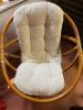 Rattan Swivel Lounge Chair with Off-White Cushion - 2