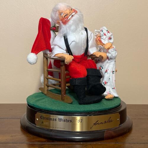 Collectible Vintage 1987 Annalee Christmas Wishes Santa