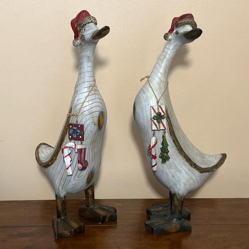 Pair Of TII Collections Holiday Duck Figurines