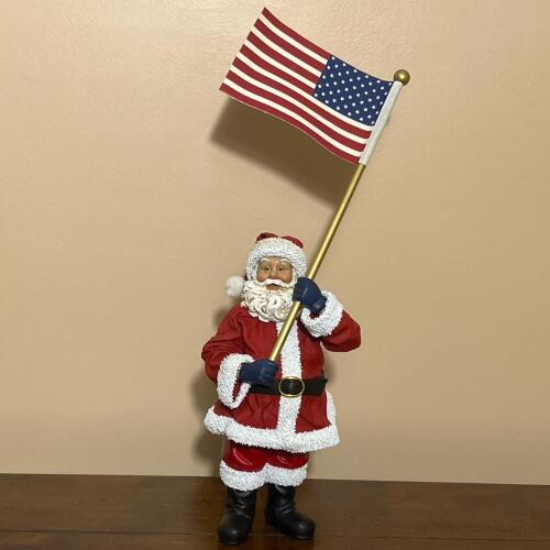 Possible Dreams Clothtique Santa Figurine "God Bless America"