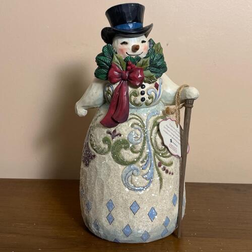 Jim Shore Heartwood Creek "Sweet Christmas Wishes" Snowman Figurine