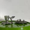 Rawcliffe Pewter Frog Jar Lid & Seagull Pewter Hummingbird Candle Holder