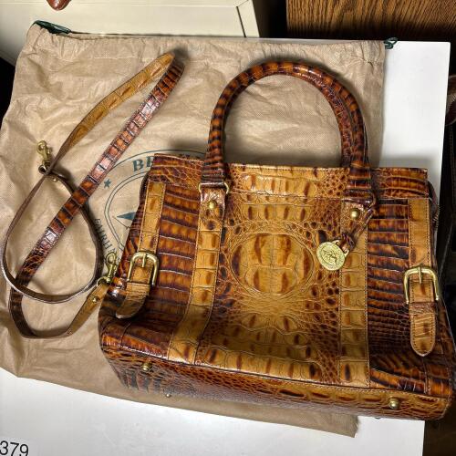 Vintage Brahmin Crocodile Patterned Purse